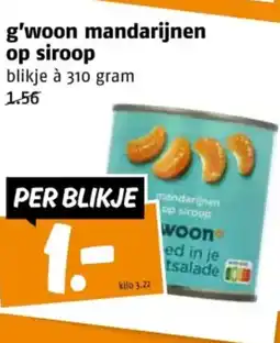 Poiesz g'woon mandarijnen op siroop aanbieding