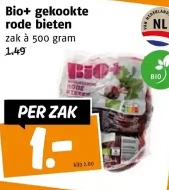 Poiesz Bio+ gekookte rode bieten aanbieding