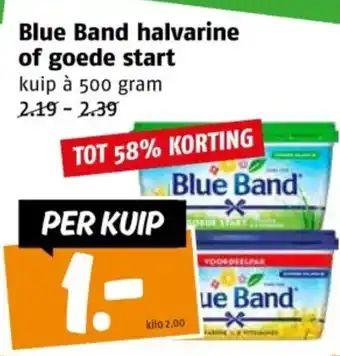 Poiesz Blue Band halvarine of goede start aanbieding