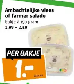 Poiesz Ambachtelijke vlees of farmer salade aanbieding