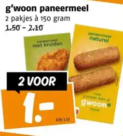 Poiesz g'woon paneermeel aanbieding