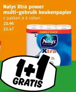 Poiesz Nalys Xtra power multi gebruik keukenpapier aanbieding
