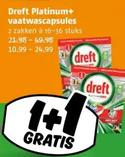 Poiesz Dreft Platinum+ vaatwascapsules aanbieding