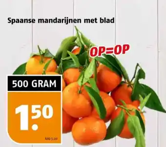 Poiesz Spaanse mandarijnen met blad aanbieding