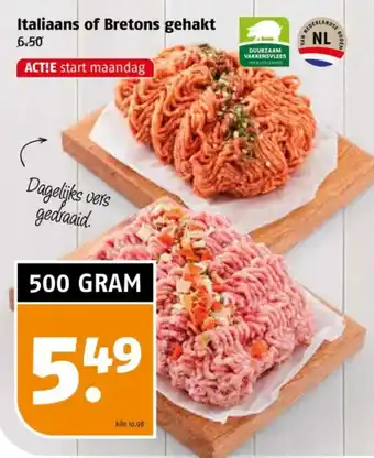 Poiesz Italiaans of Bretons gehakt aanbieding