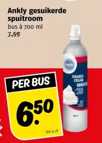 Poiesz Ankly gesuikerde spuitroom aanbieding