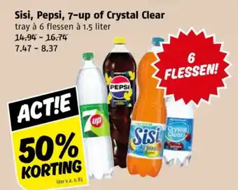 Poiesz Sisi, Pepsi, 7-up of Crystal Clear aanbieding