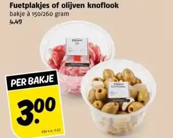 Poiesz Fuetplakjes of olijven knoflook aanbieding