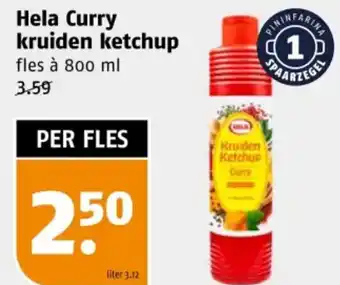 Poiesz Hela curry kruiden ketchup aanbieding
