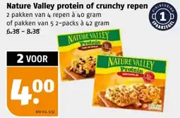 Poiesz Nature Valley protein of crunchy repen aanbieding