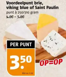 Poiesz Voordeelpunt brie, viking blue of Saint Paulin aanbieding