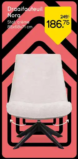 Leen Bakker Draaifauteuil Nora aanbieding