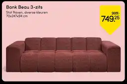 Leen Bakker Bank Beau 3-zits aanbieding