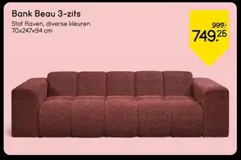 Leen Bakker Bank Beau 3-zits aanbieding