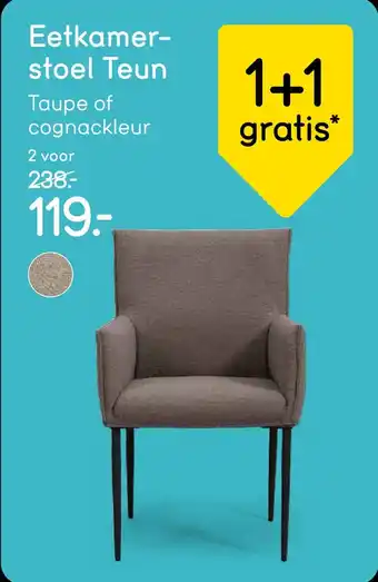 Leen Bakker Eetkamer- stoel Teun aanbieding