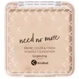 Kruidvat Kruidvat Need No More 020 Light Sand Prime, Color & Finish Powder Foundation aanbieding
