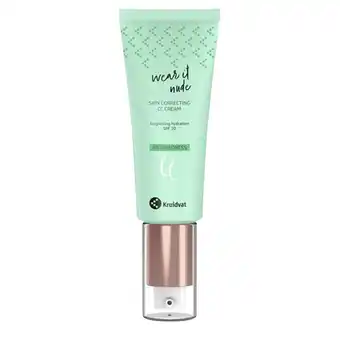 Kruidvat Kruidvat Wear It Nude Skin Correcting SPF20 Anti-redness CC Cream aanbieding