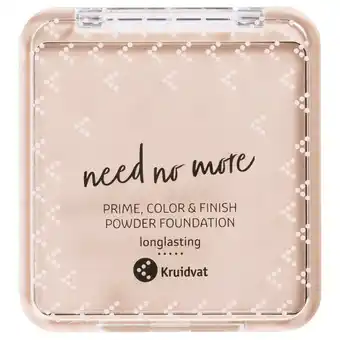 Kruidvat Kruidvat Need No More 012 Fair Blush Prime, Color & Finish Powder Foundation aanbieding