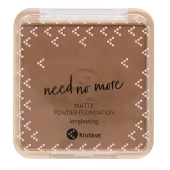 Kruidvat Kruidvat Need No More 055 Deep Mocha Color & Finish Powder Foundation aanbieding