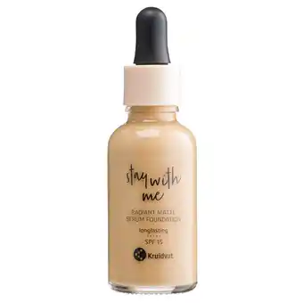 Kruidvat Kruidvat Stay With Me 040 W Light Caramel Radiant Matte Serum Foundation aanbieding