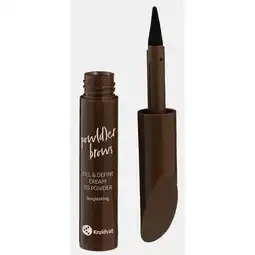 Kruidvat Kruidvat Pow(d)Er Brows 020 Ash Brown Cream to Powder Wenkbrauwpencil aanbieding