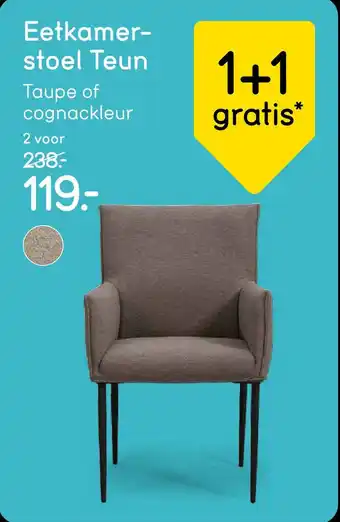 Leen Bakker Eetkamer stoel Teun T aanbieding