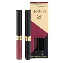 Kruidvat Max Factor Lipfinity Lip Colour 108 Frivolous 2-Step Longlasting Lipstick aanbieding