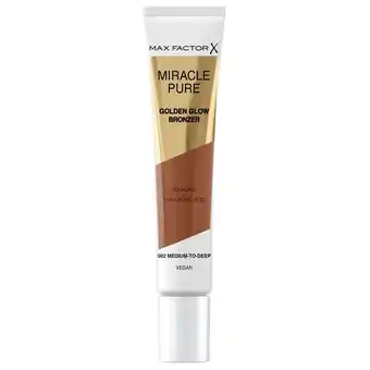 Kruidvat Max Factor Miracle 002 Medium-to-Deep Pure Golden Glow Bronzer aanbieding