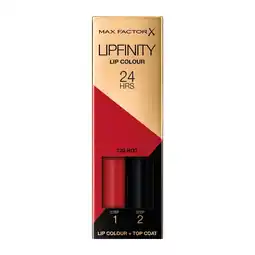 Kruidvat Max Factor Lipfinity Lip Colour 120 Hot 2-Step Longlasting Lipstick aanbieding