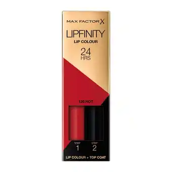 Kruidvat Max Factor Lipfinity Lip Colour 120 Hot 2-Step Longlasting Lipstick aanbieding