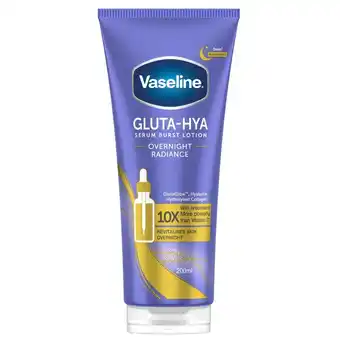Kruidvat Vaseline Gluta-Hya Overnight Radiance Serum Burst Lotion aanbieding
