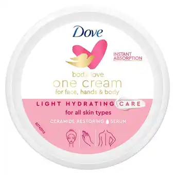 Kruidvat Dove Body Love Light Hydration One Cream aanbieding