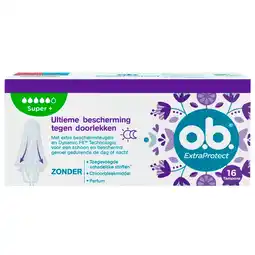 Kruidvat o.b. ExtraProtect Super + Comfort Tampons aanbieding