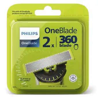 Kruidvat Philips OneBlade 360 QP420/50 Navulmesjes aanbieding