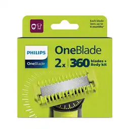 Kruidvat Philips OneBlade 360 QP624/50 Navulmesjes en Bodykit aanbieding