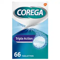 Kruidvat Corega Triple Action Dagelijkse Reiniger Tabletten aanbieding