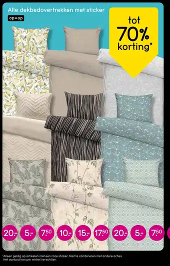 Leen Bakker Alle dekbedovertrekken met sticker aanbieding