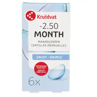 Kruidvat Kruidvat Opticare -2.50 Zachte Maandlenzen aanbieding