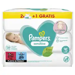 Kruidvat Pampers Sensitive Billendoekjes aanbieding