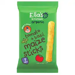 Kruidvat Ella's Kitchen Organic Tomaat en Basilicum 7+M Maïssticks aanbieding