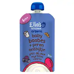 Kruidvat Ella's Kitchen Baby 6M+ Bosbessen Peer Ontbijtje aanbieding