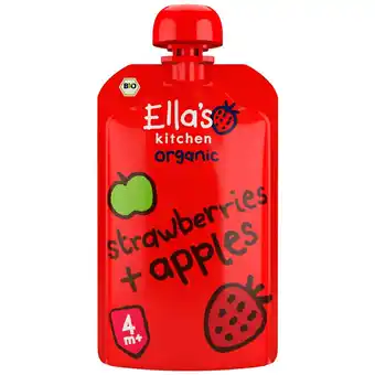 Kruidvat Ella's Kitchen 4+M Strawberry + Apples aanbieding