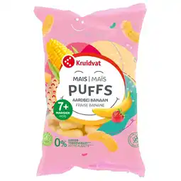 Kruidvat Kruidvat 7+M Bio Aardbei en Banaan Maïspuffs aanbieding