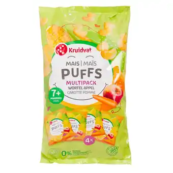 Kruidvat Kruidvat 7+M Bio Appel en Wortel Maïspuffs aanbieding