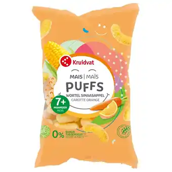 Kruidvat Kruidvat 7+M Bio Sinaasappel en Wortel Maïspuffs aanbieding