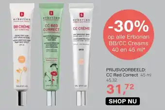 Pour Vous Op alle Erborian BB/CC Creams aanbieding