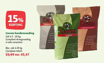 Maxi Zoo Cavom hondenvoeding aanbieding