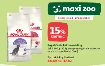Maxi Zoo Royal Canin kattenvoeding aanbieding
