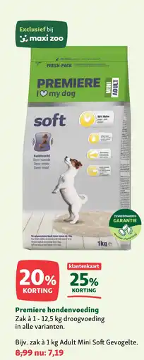 Maxi Zoo Premiere hondenvoeding aanbieding