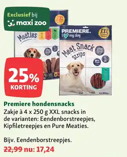 Maxi Zoo Premiere hondensnacks aanbieding